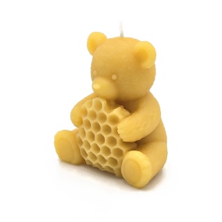 Miodu Misie chce - świeca z wosku pszczelego