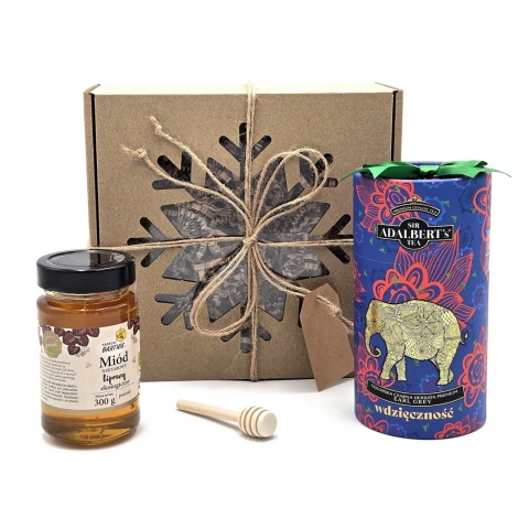 Wdzięczność - zestaw: miód lipowy EKO 300 g i Earl Grey w tubie